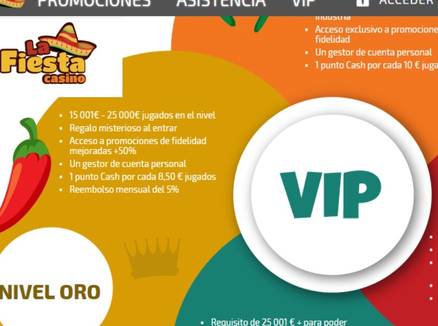 Bonos y promociones VIP La Fiesta Casino