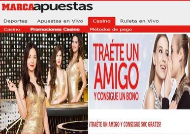 Casino Marca Apuesta da 50 euros por traer amigos