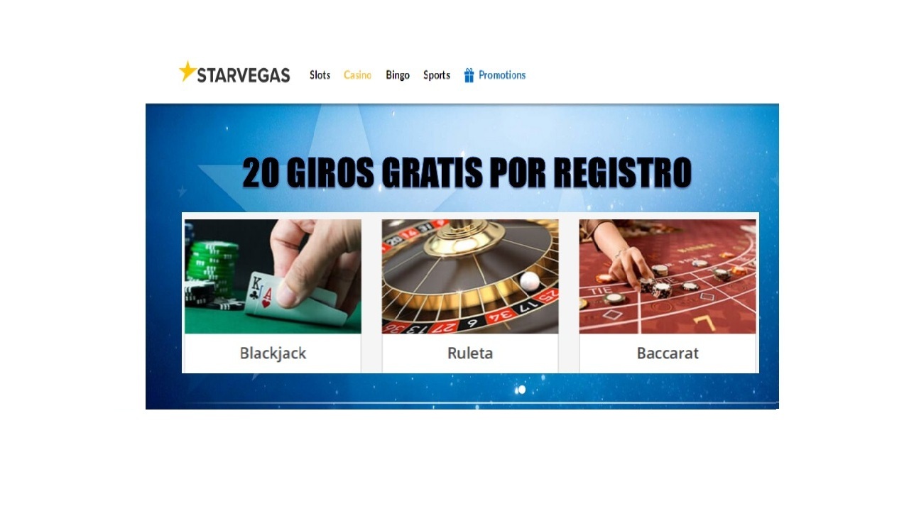 20 giros gratis en el casino Starvegas